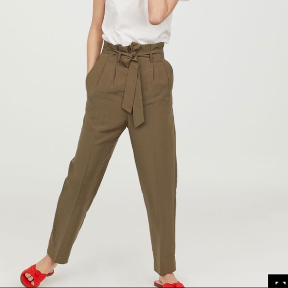 Paper bag pants h&m clearance